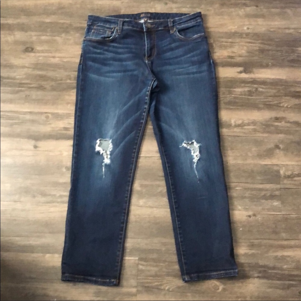 Kut From the Kloth Distressed Cropped Jeans size 10